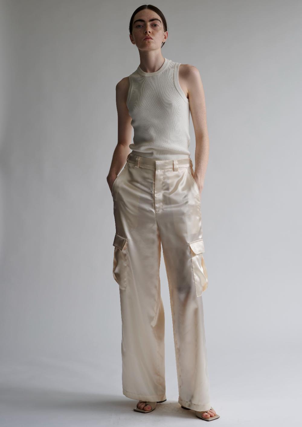 Satin Cargo Pants – INSCRIRE