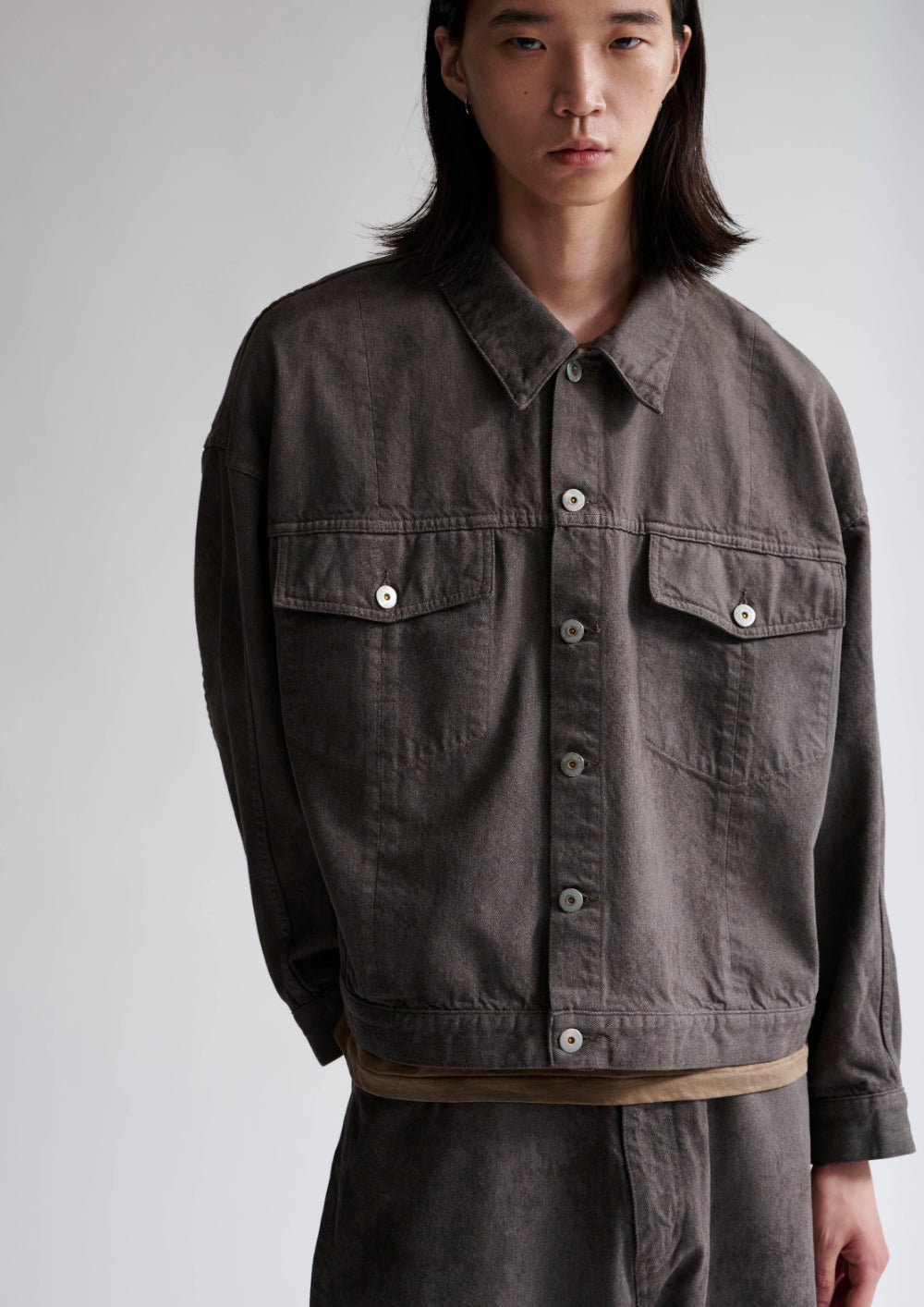 Color Denim Wide Jacket – INSCRIRE