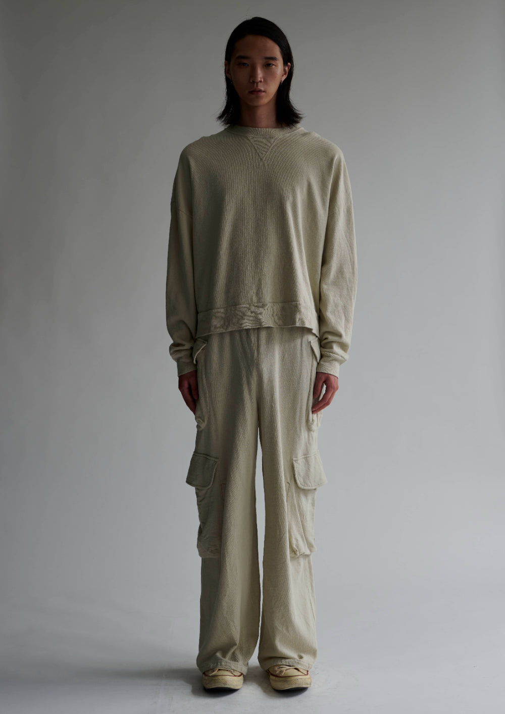 INSCRIRE 25SS スウェット INSCRIRE / アンスクリア】 COTTON LINEN CREW SWEAT SHIRT