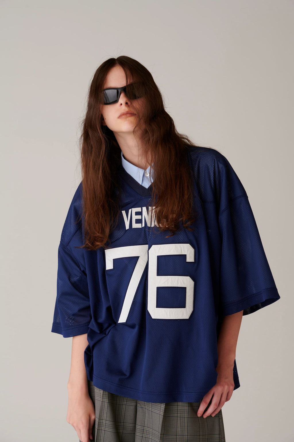 （最終価格）Da-iCE Football Tee ネイビー L Pre-Order】Mesh Football Tee – INSCRIRE