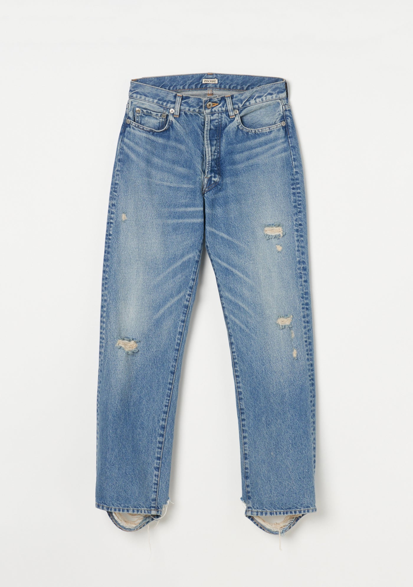 パンツ INSCRIRE STRAIGHT DESTROYED 5POCKET Straight Destroyed 5PK Pants – INSCRIRE