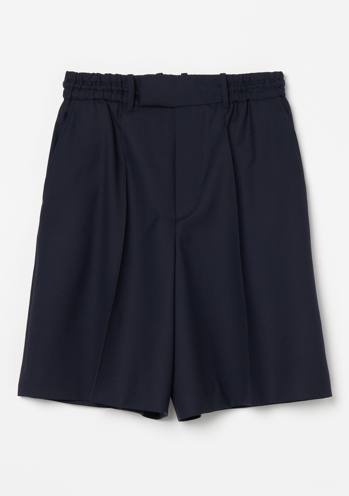 INSCRIRE /アンスクリア　Short P/O ネイビー Wool Easy Shorts – INSCRIRE