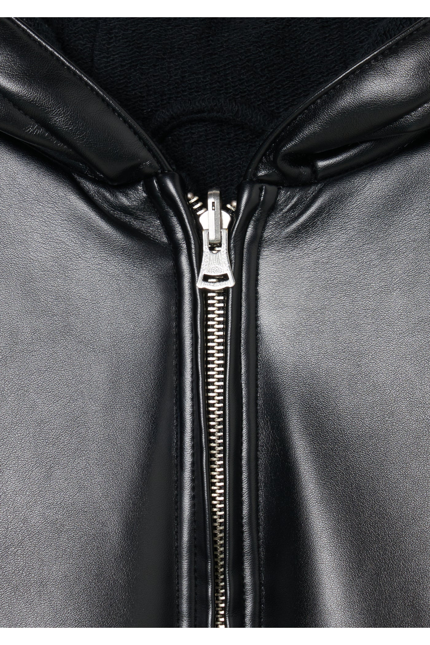 Leather Zip Up Hoodie – INSCRIRE