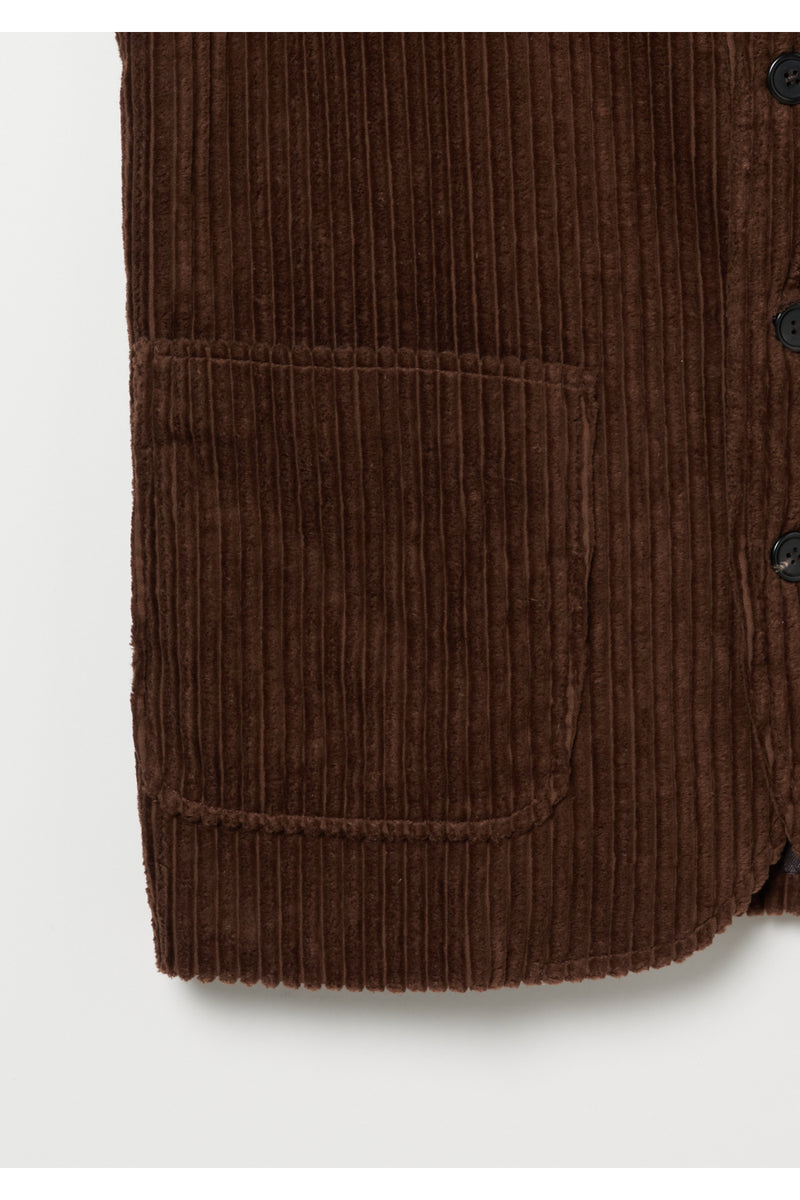 Corduroy Collarless Jacket