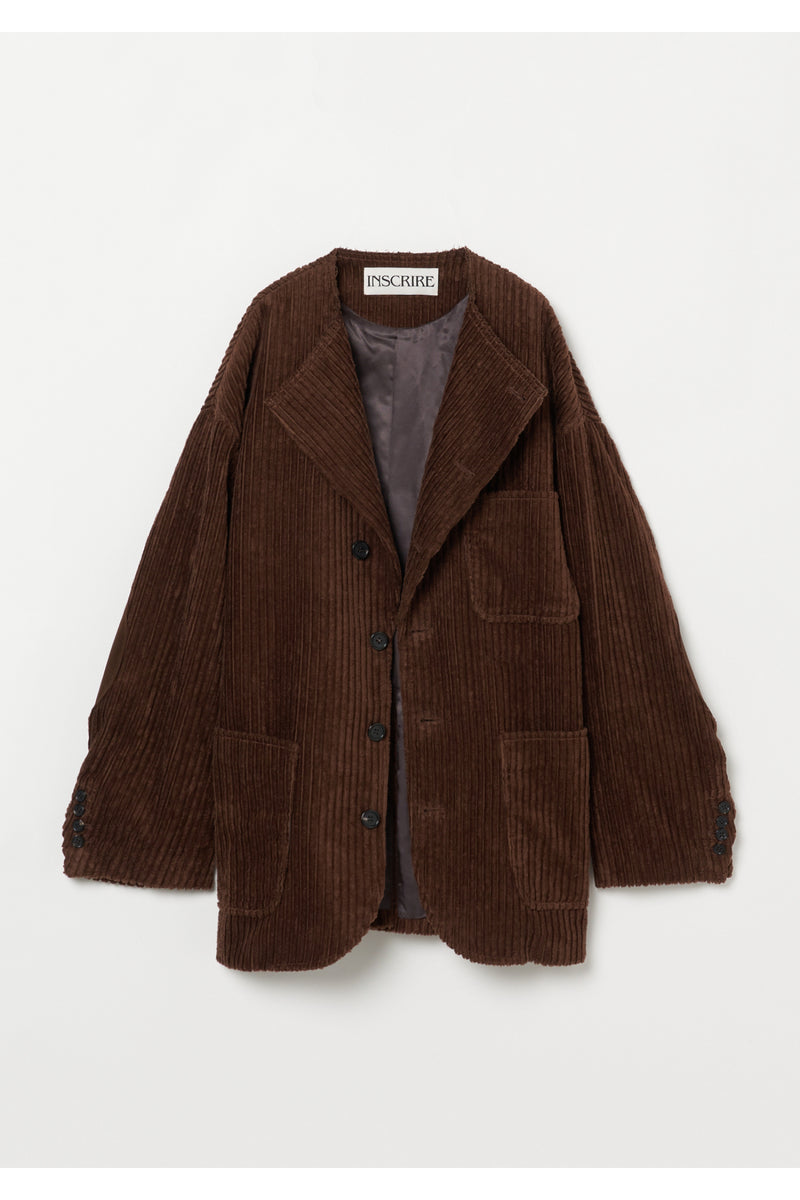 Corduroy Collarless Jacket