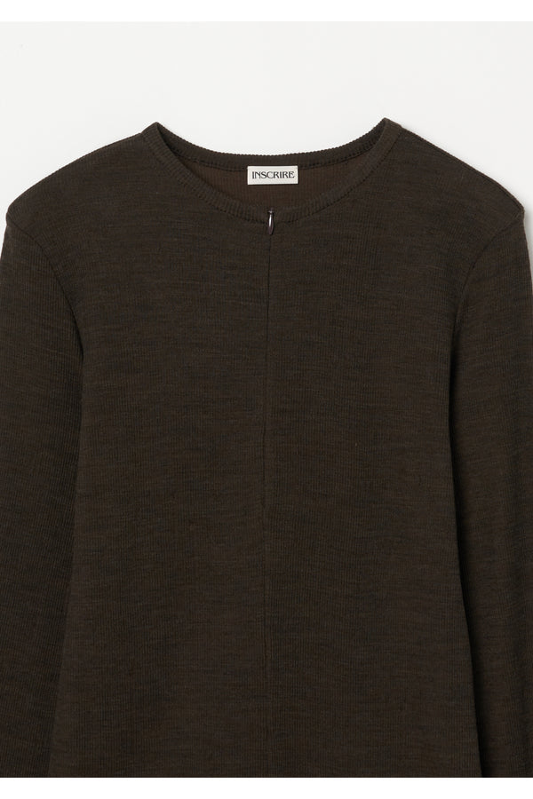 Plating Rib Zip Up Tee