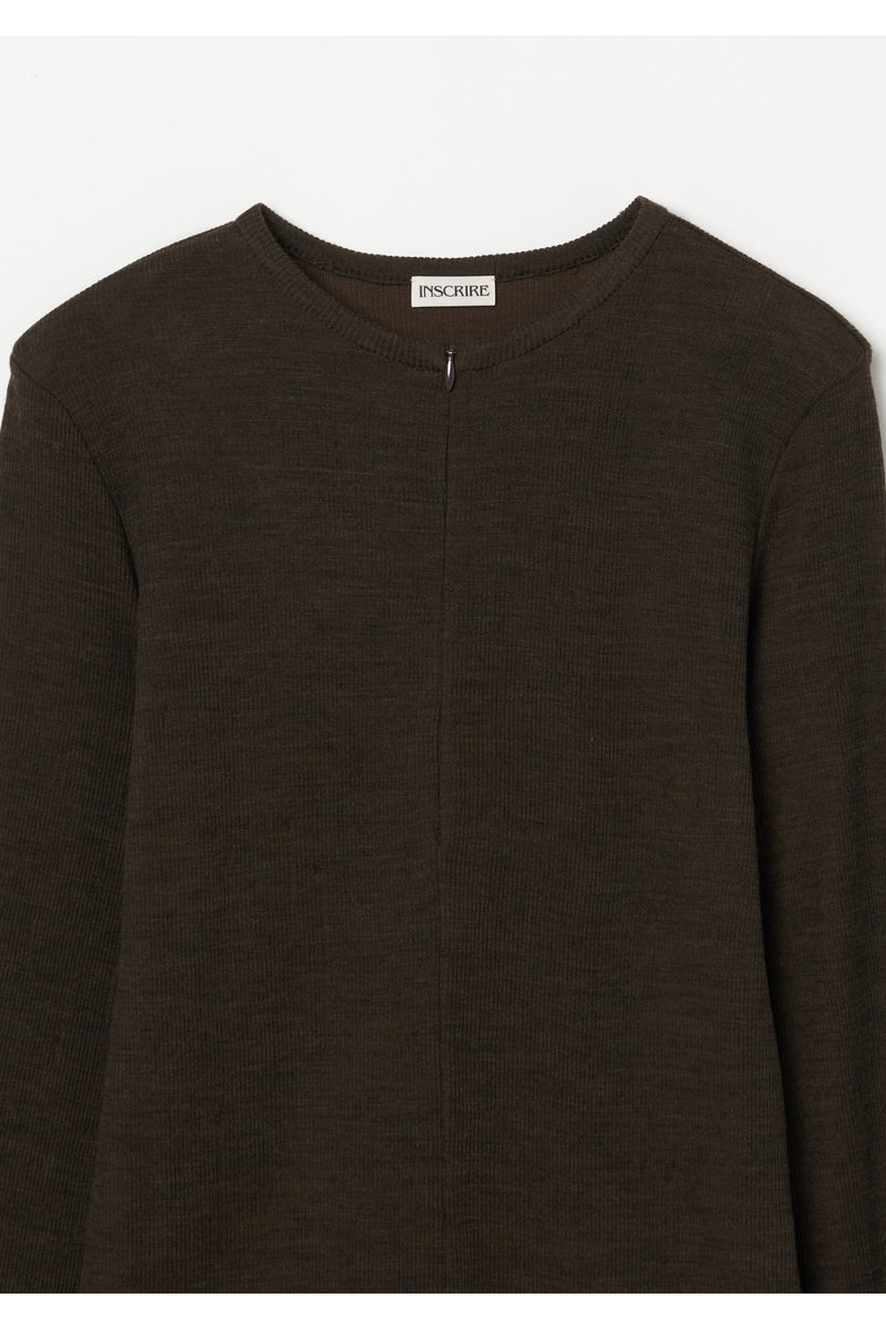 Plating Rib Zip Up Tee