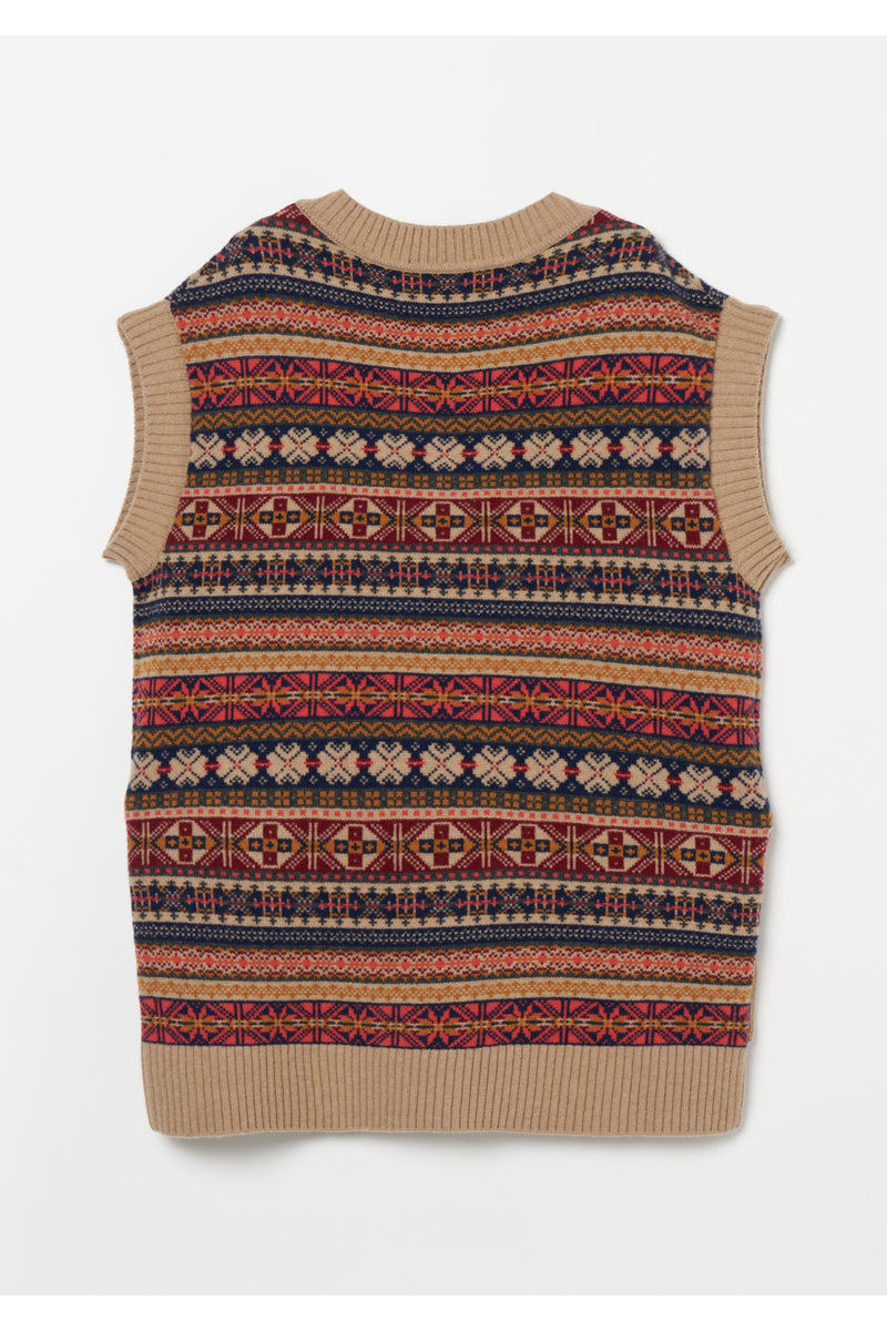 Fairisle V Neck Vest