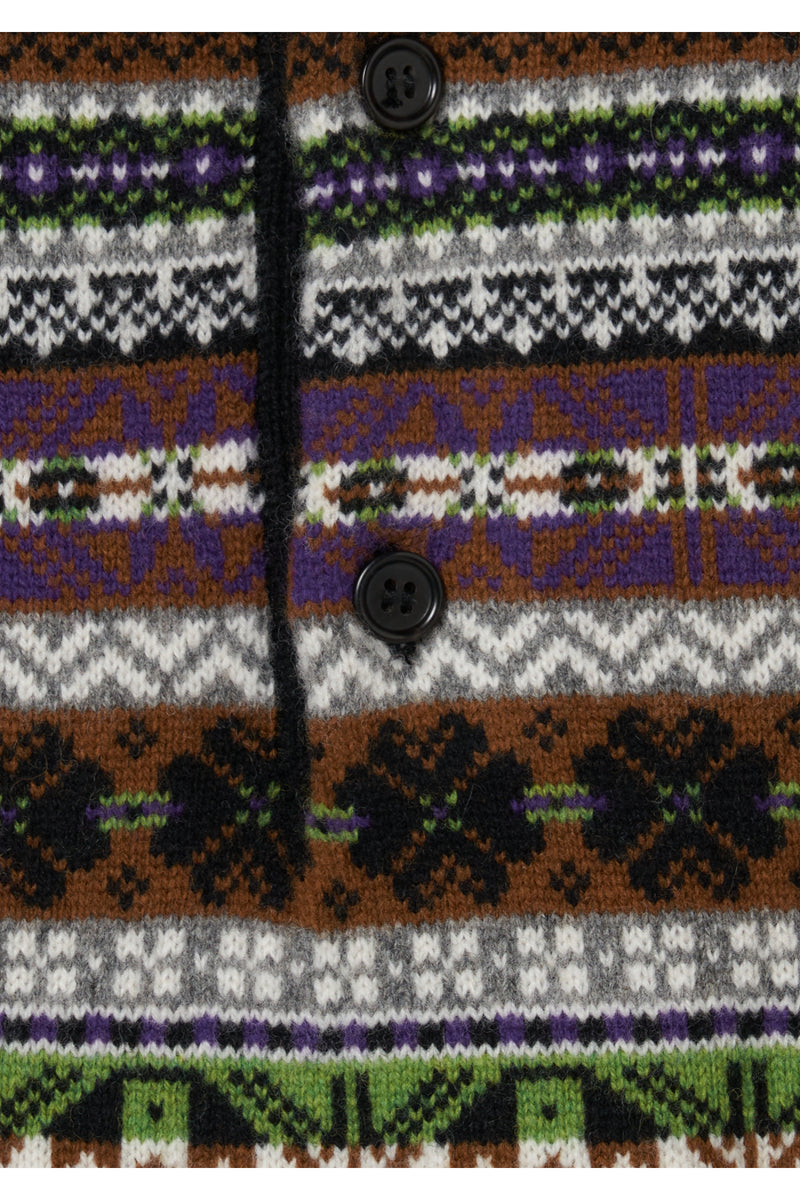 Fairisle Polo Sweater　
