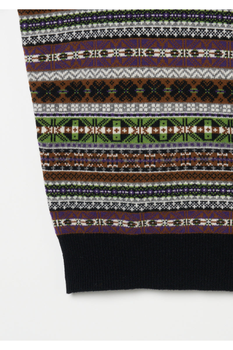 Fairisle Polo Sweater　