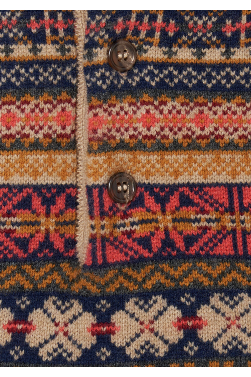 Fairisle Short Polo Sweater　