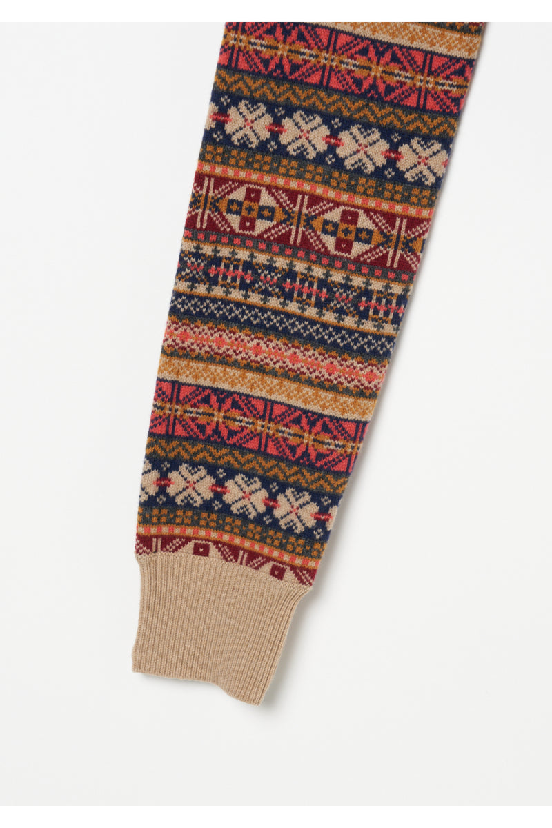 Fairisle Short Polo Sweater　