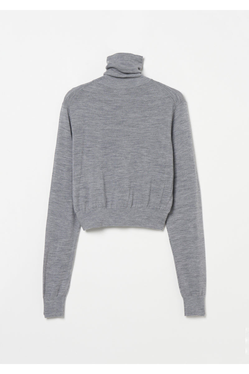 Wool Short Length Turtle Neck　