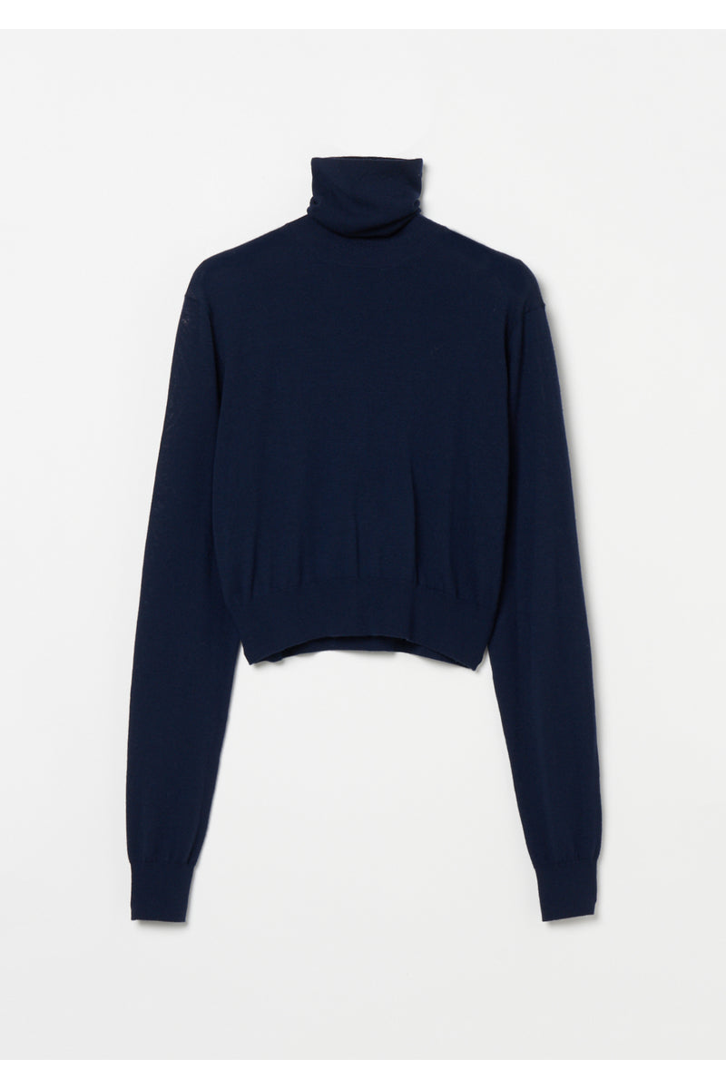 Wool Short Length Turtle Neck　