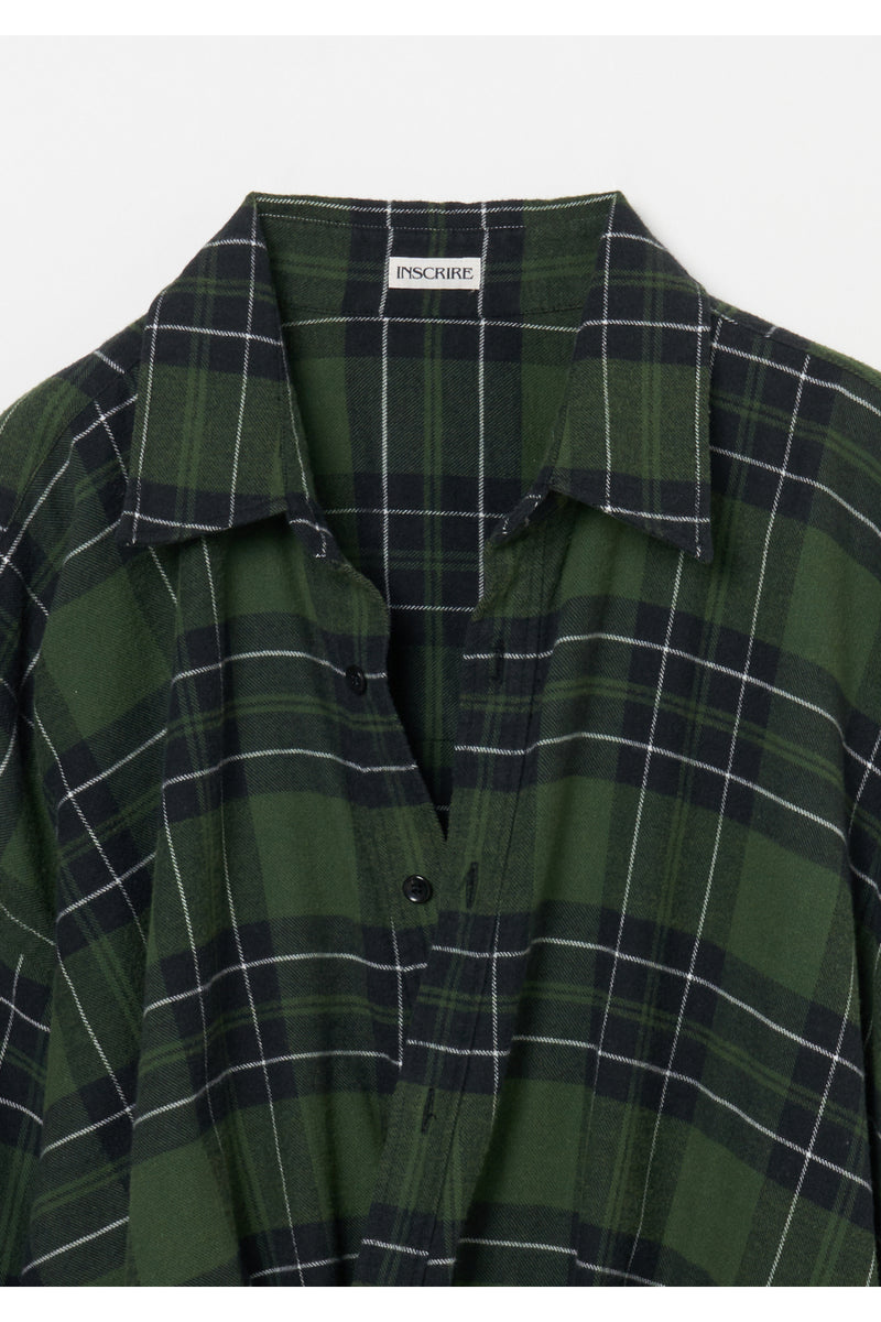 Flannel Shirt Dress　