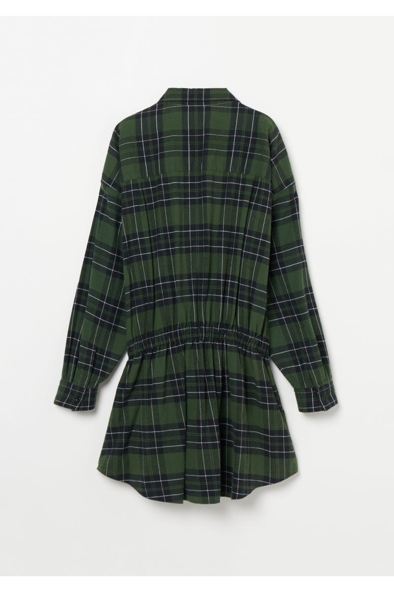 Flannel Shirt Dress　