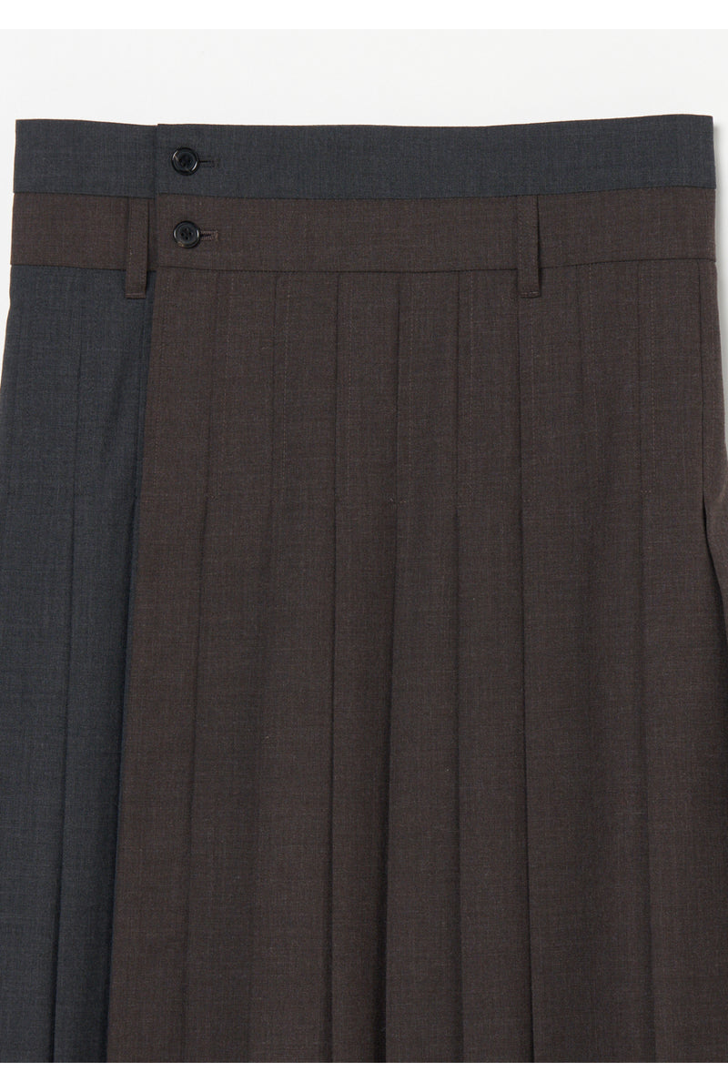 Wool Wrap Pleats Skirt　