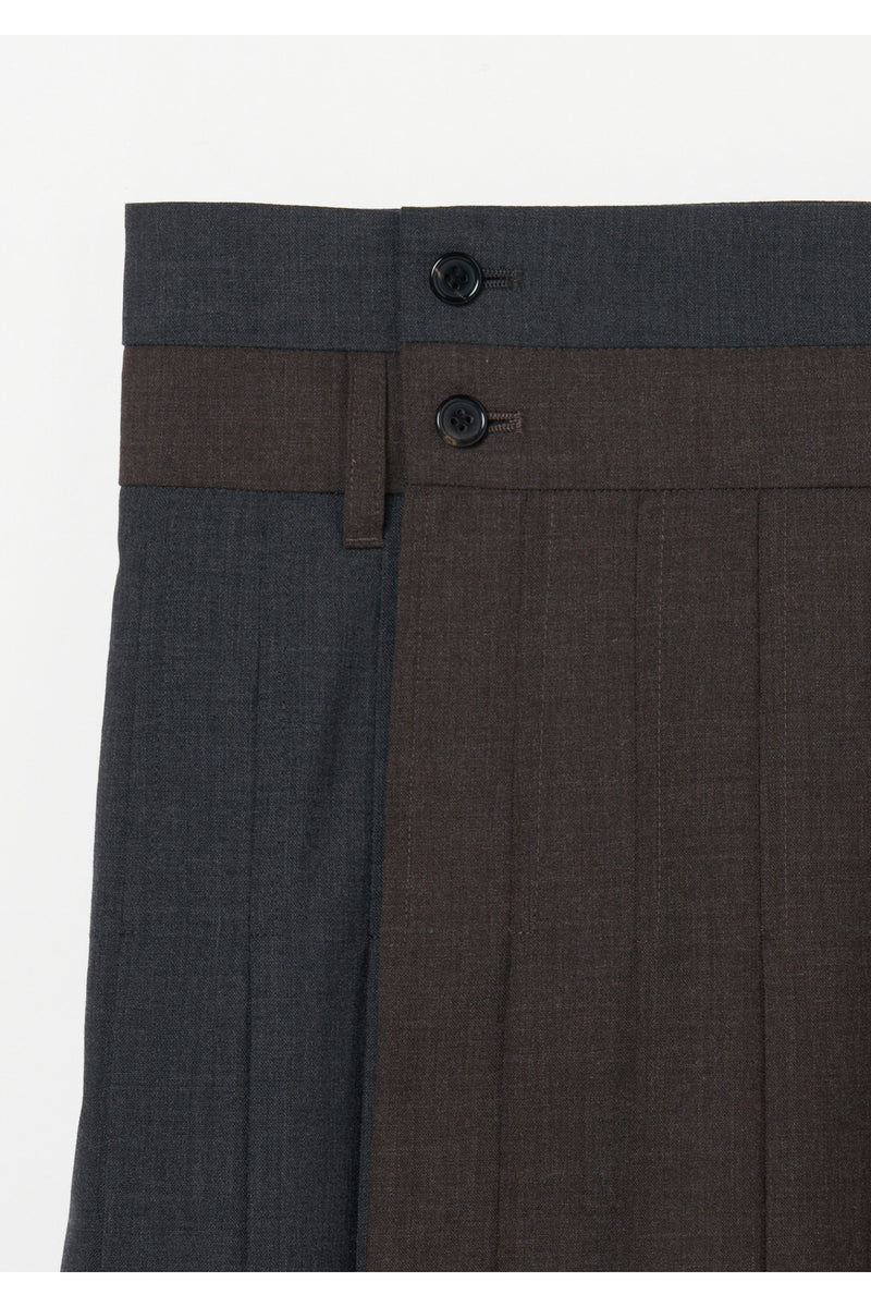 Wool Wrap Pleats Skirt　
