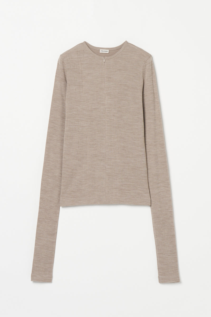 Plating Rib Zip Up Tee