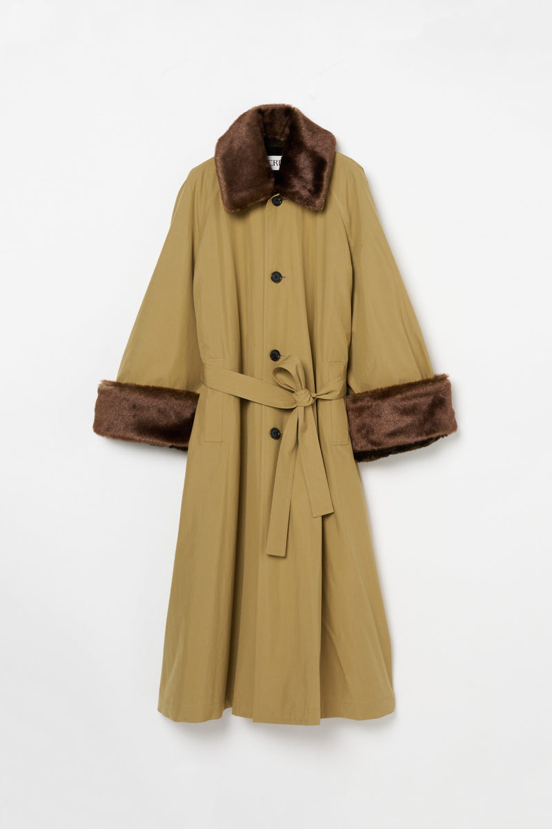 Cotton / Polyester Balmacaan Fur Liner