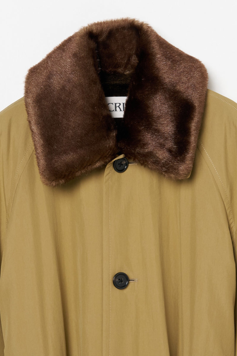 Cotton / Polyester Balmacaan Fur Liner