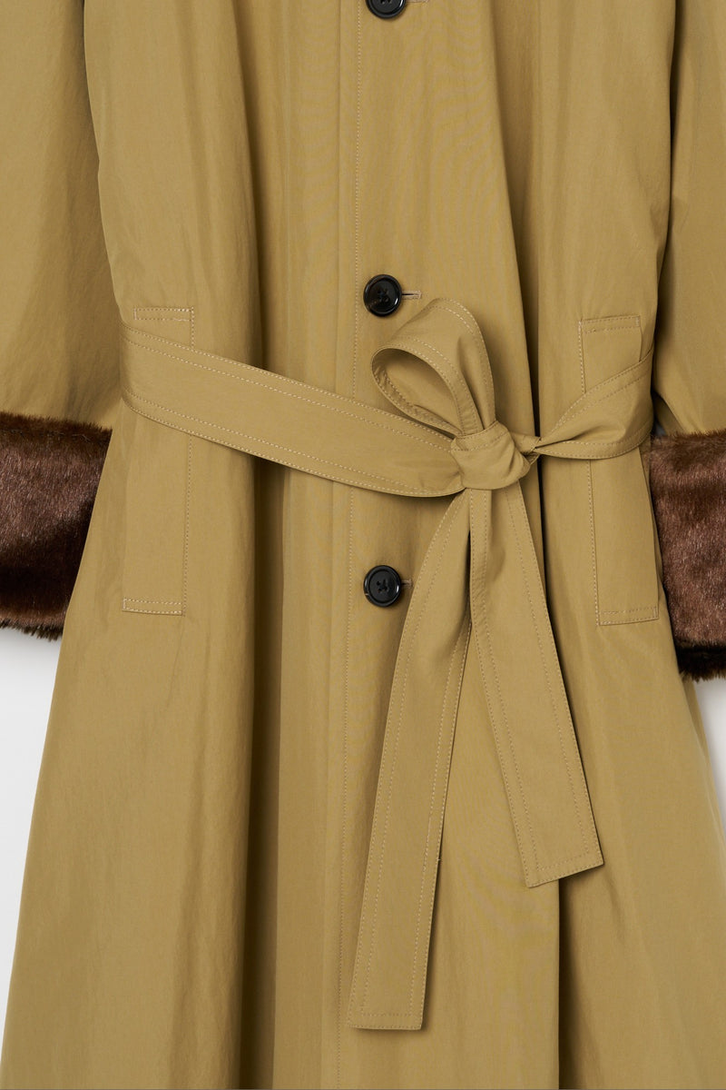 Cotton / Polyester Balmacaan Fur Liner