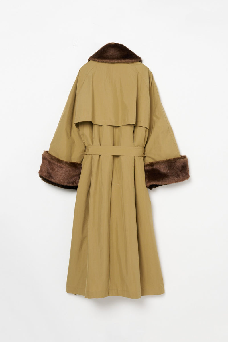 Cotton / Polyester Balmacaan Fur Liner