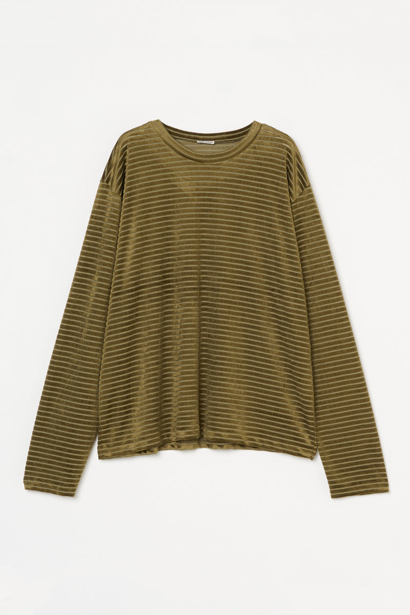 Velour Border Long Sleeve Tee – INSCRIRE