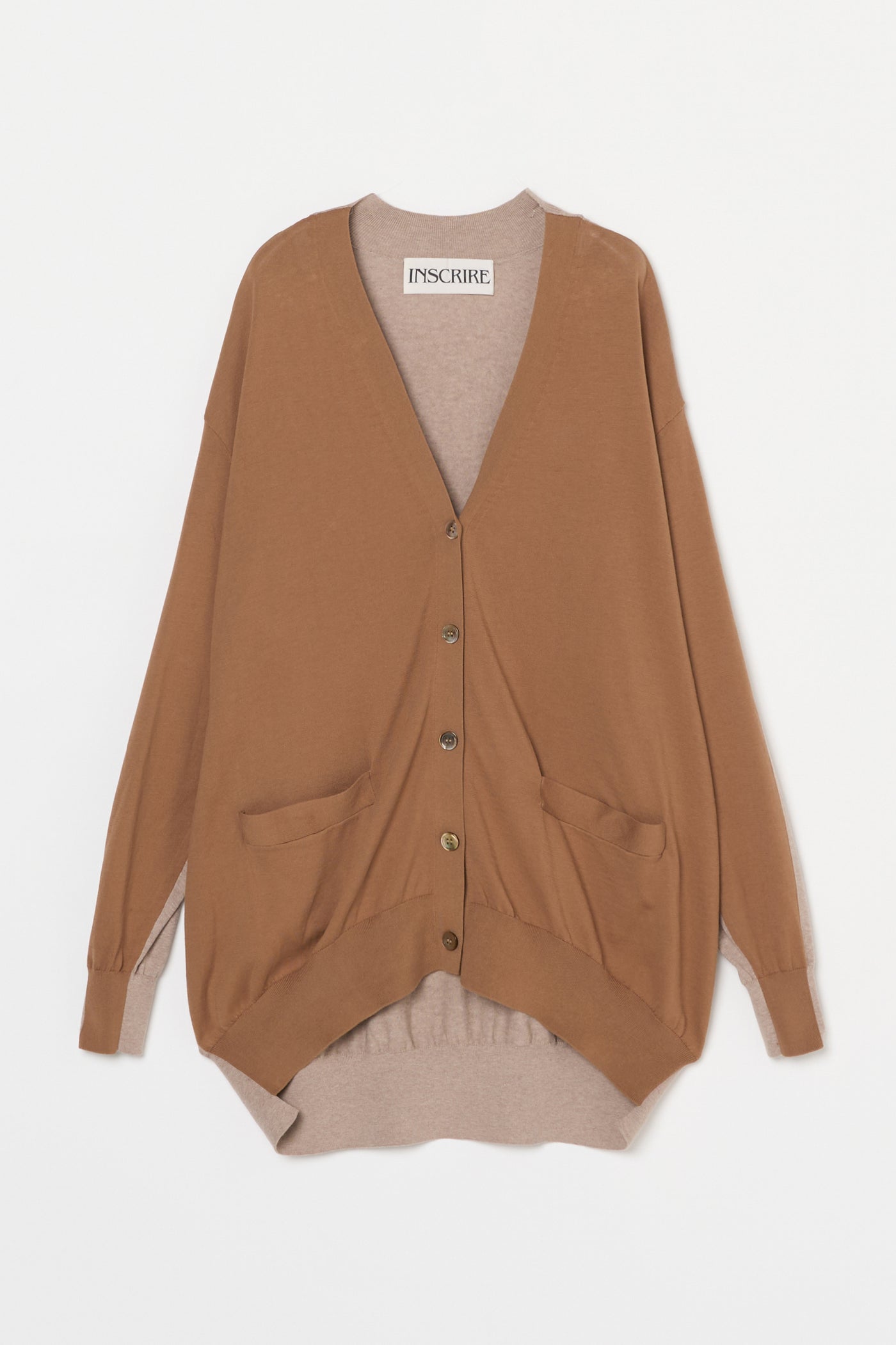 Cotton 16G Over Size V neck Cardigan – INSCRIRE