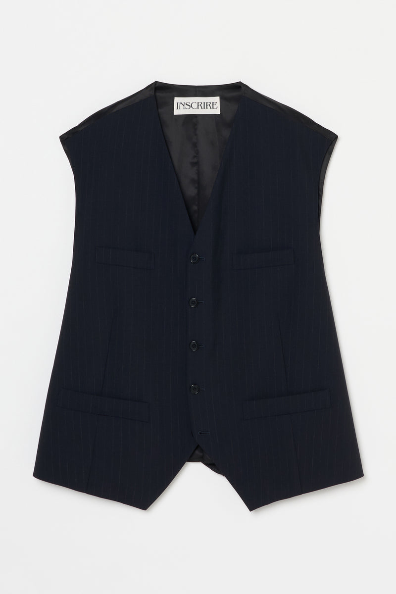 Wool Over Size Gilet – INSCRIRE