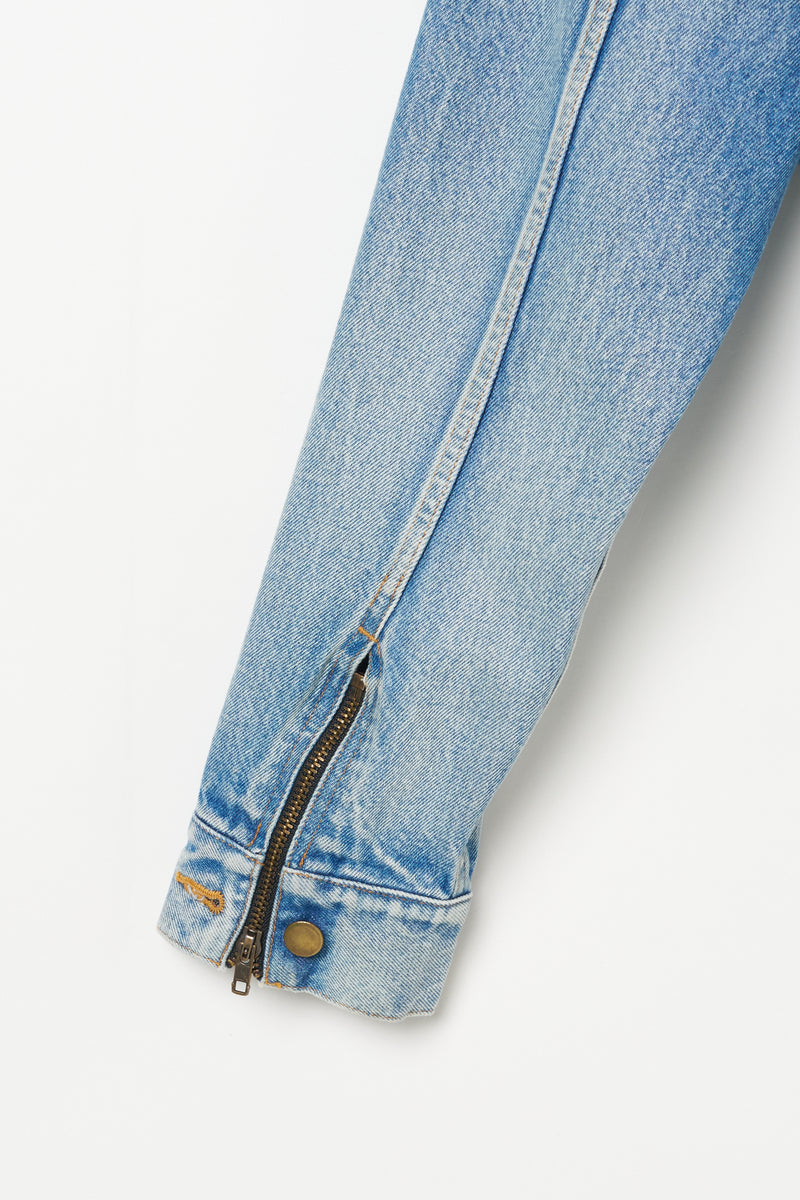 Used Denim Zip Jacket – INSCRIRE