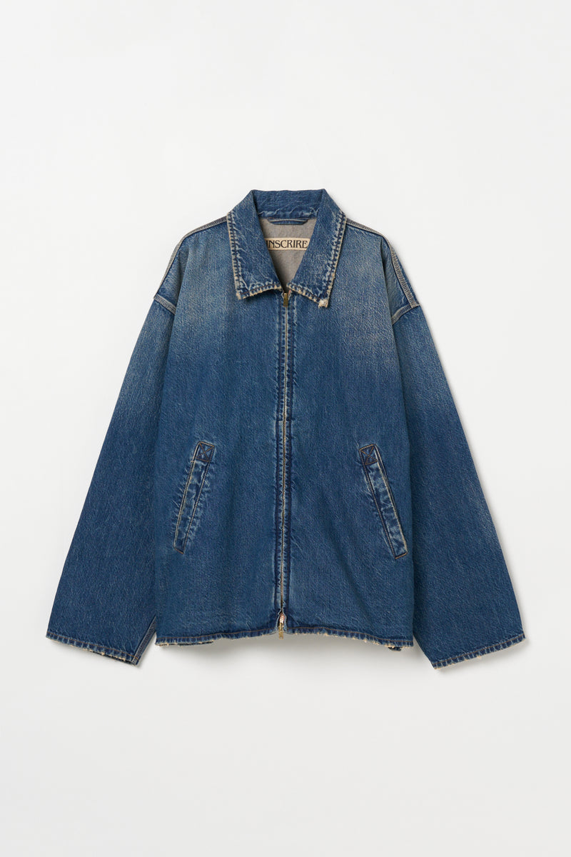 Used Denim Zip Up Blouson – INSCRIRE