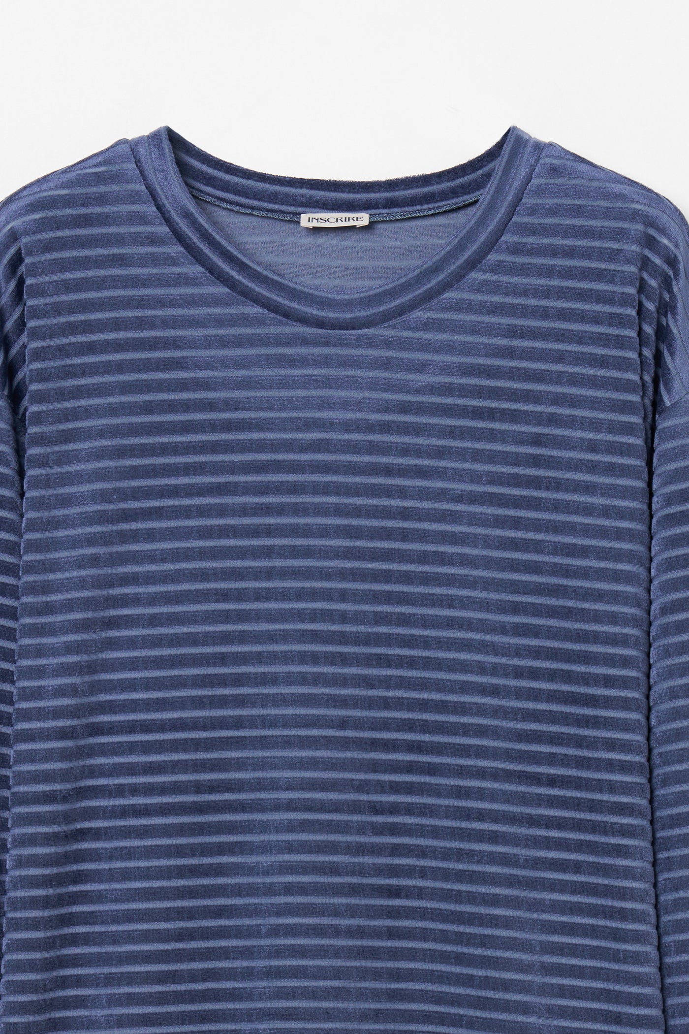 Velour Border Long Sleeve Tee – INSCRIRE