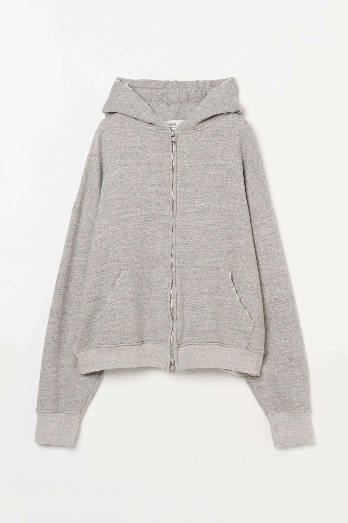 INSCRIRE(アンスクリア)Fake Leather Hoodie Zip Up Hoodie - GREY – INSCRIRE