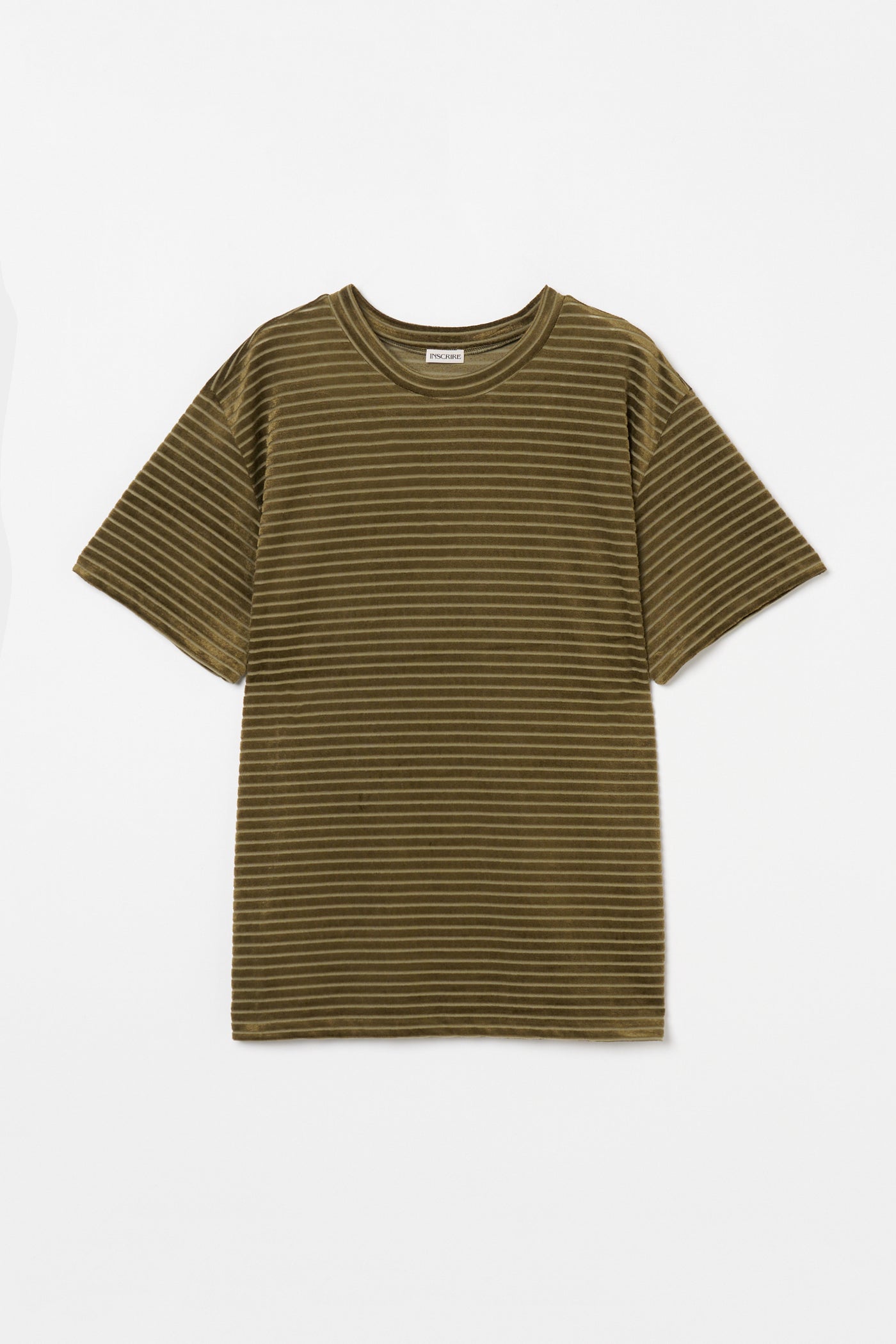 26ssアンスクリアINSCRIBE Velour Border T-Shirt Velour Border T-Shirt – INSCRIRE