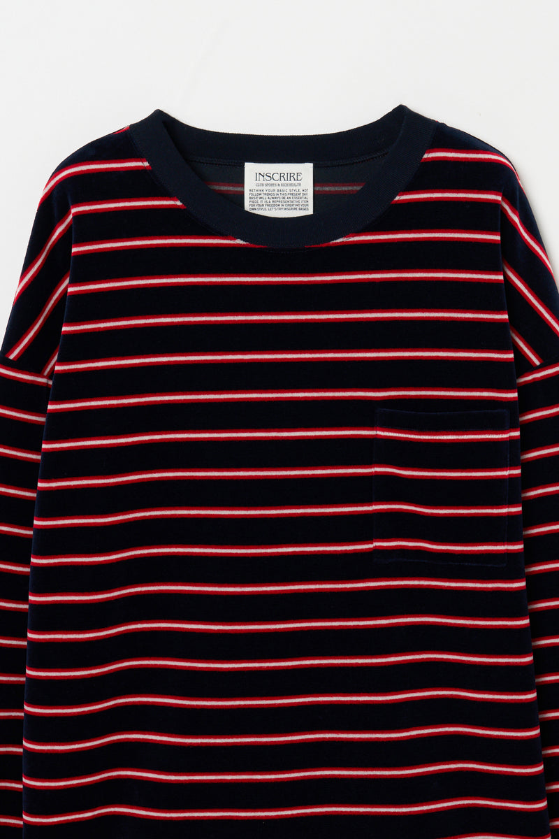 Velvet Border Long Sleeve Tee – INSCRIRE