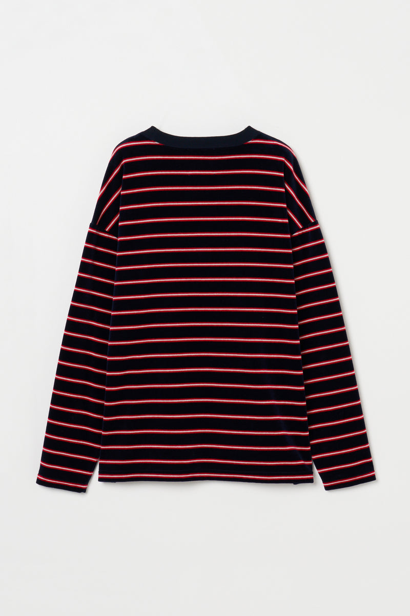 Velvet Border Long Sleeve Tee – INSCRIRE