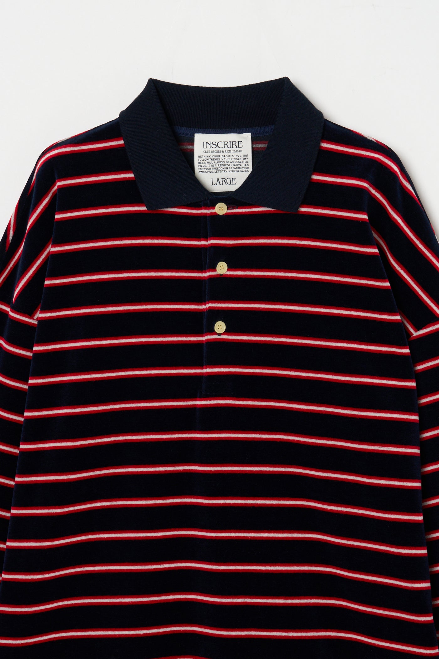 Velvet Border Polo Shirt – INSCRIRE