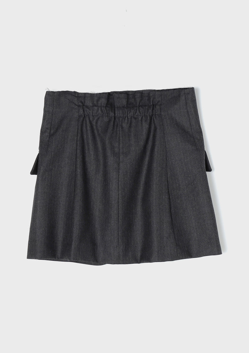 Wool Gabardine Transform Skirt