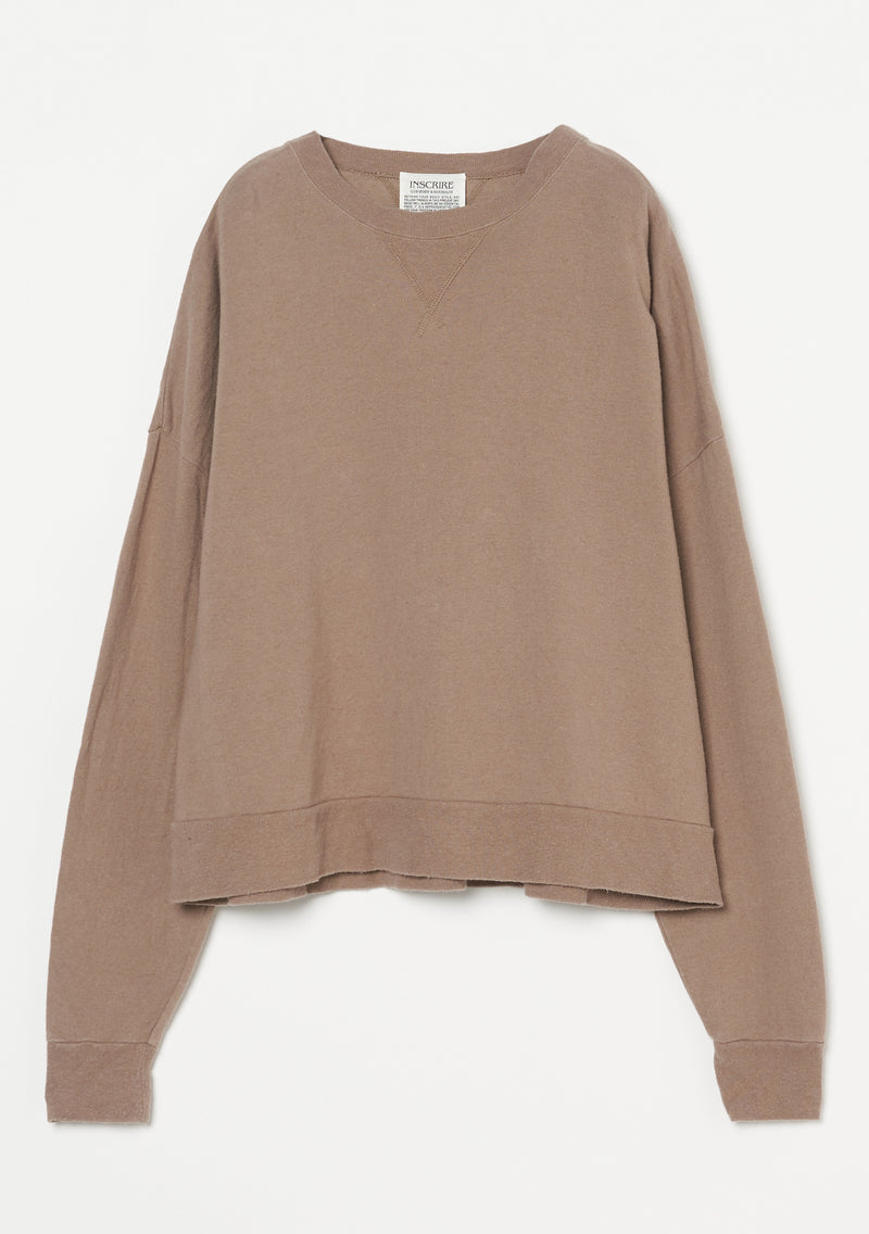 Cotton Linen Crew Sweat Shirt