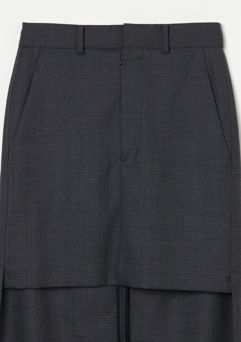 2-Way Tight Skirt CHARCOAL CHECK