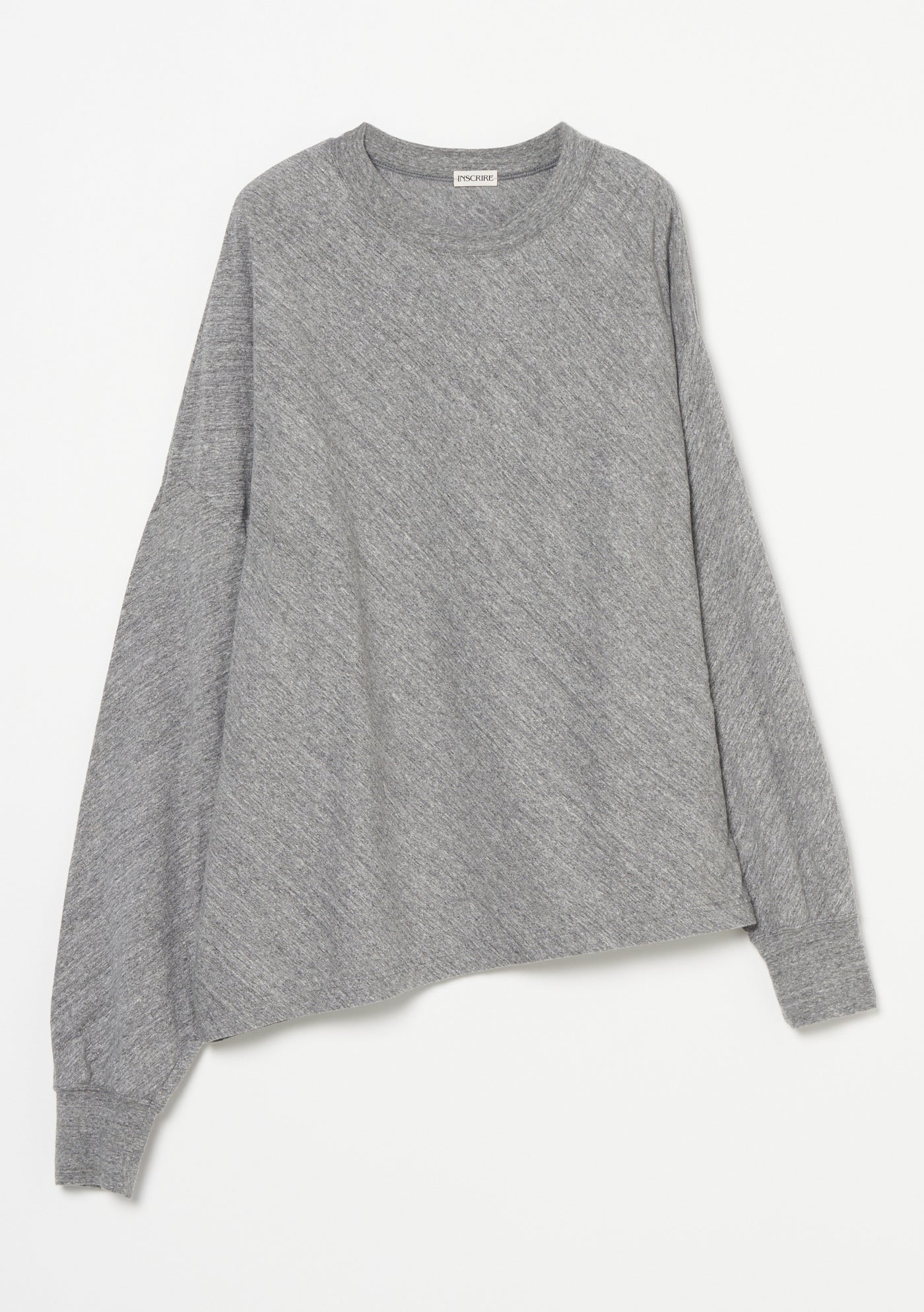 INSCRIRE | ラフィコットン アシンメトリー ロングスリーブTシャツ セール】INSCRIRE | ラフィコットン アシンメトリー ロング