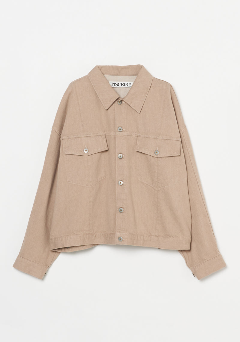 Color Denim Wide Jacket