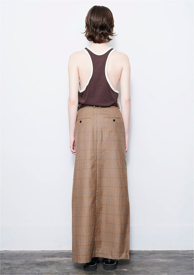 2-Way Tight Skirt BEIGE CHECK