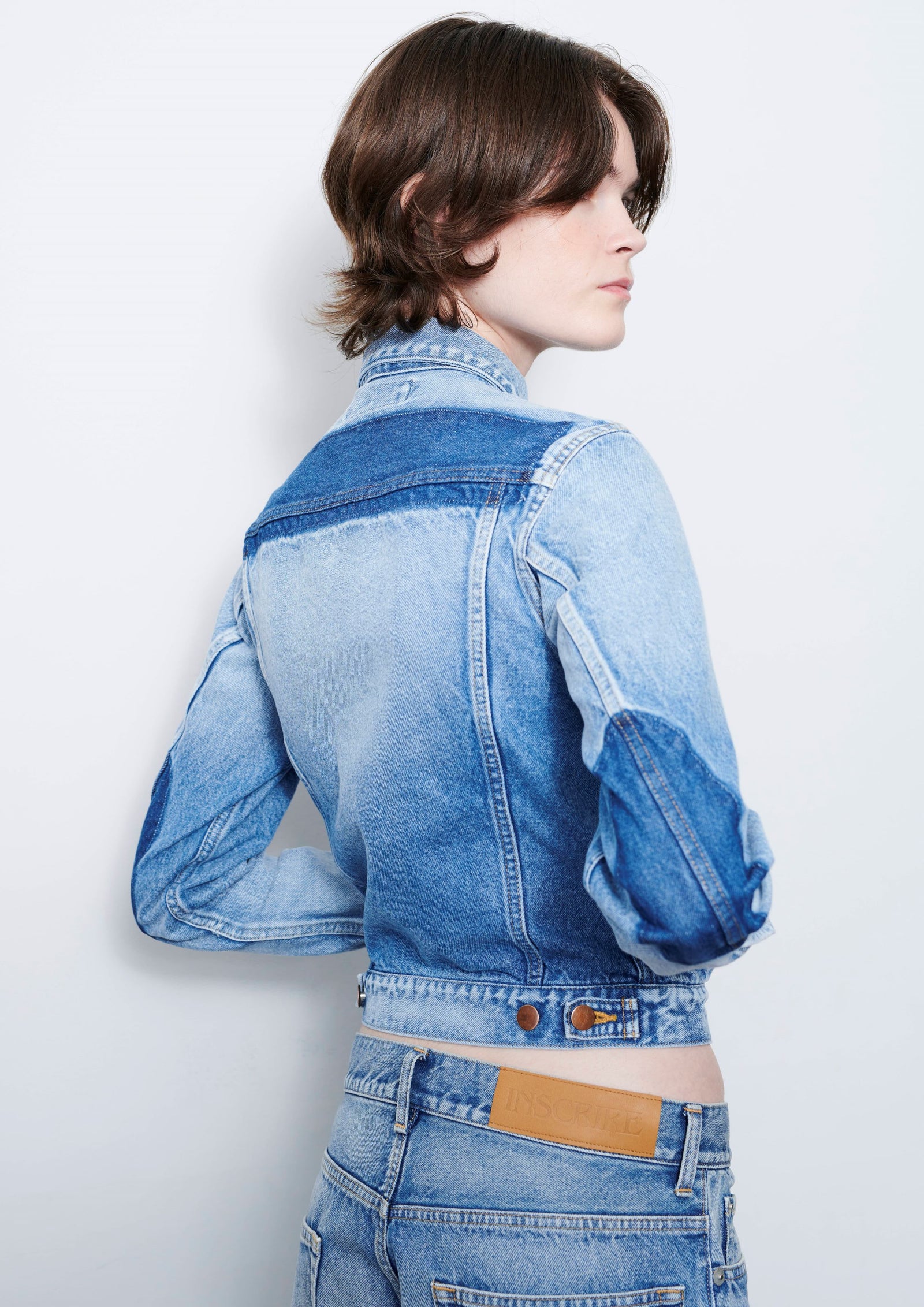Tight Fit Denim Jacket BLUEUSED – INSCRIRE