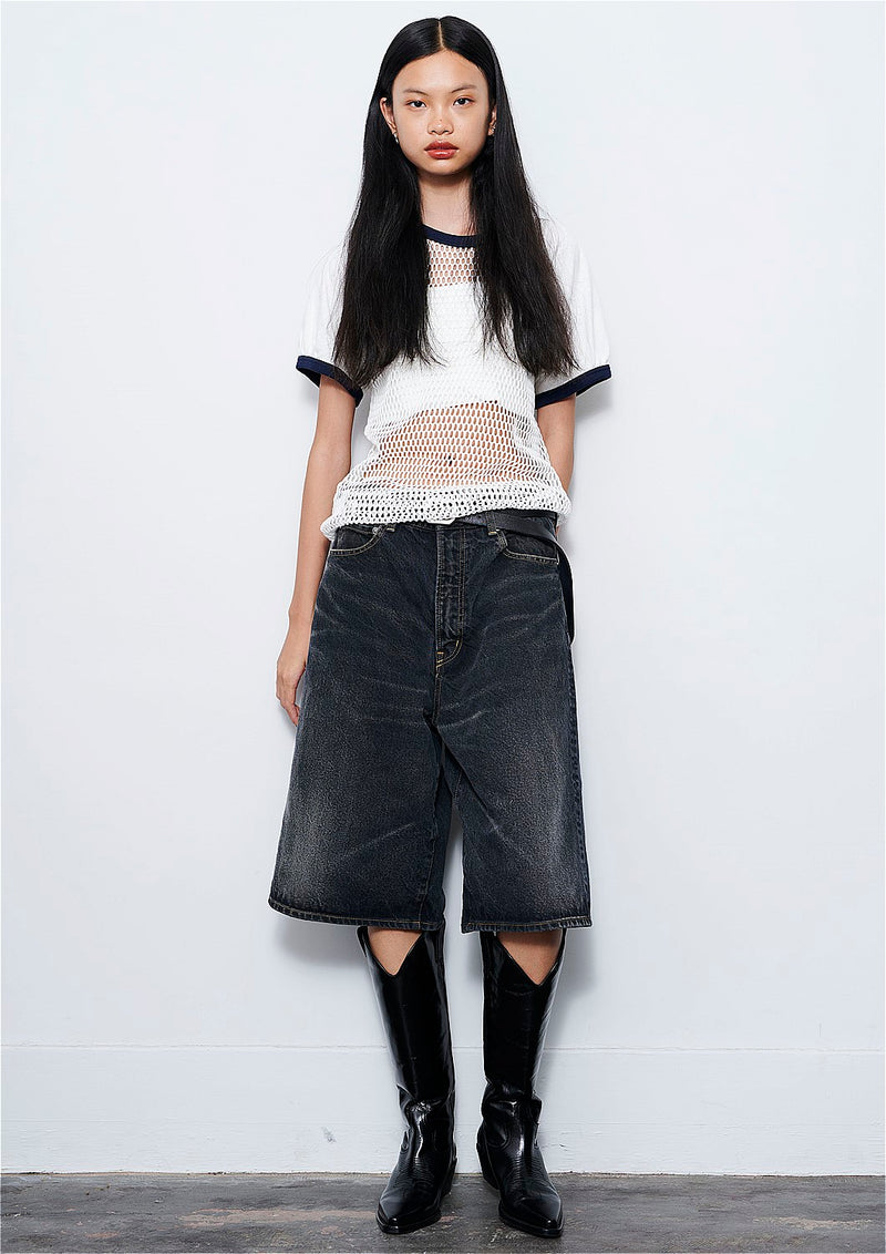 Denim Baggy Short Pants