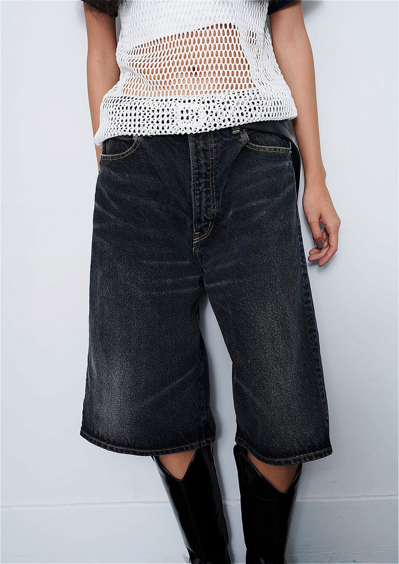 Denim Baggy Short Pants