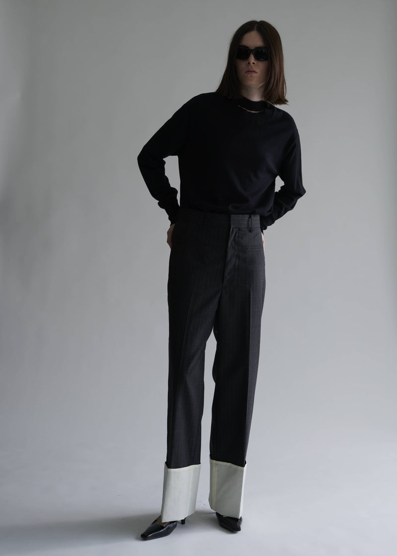 【25SS PRE ORDER】Wool Roll up Slacks