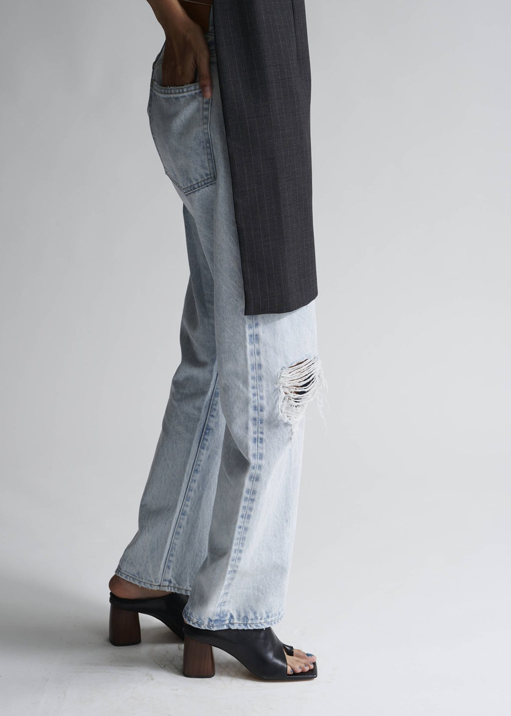 Crash Straight Denim【LIGHT BLUE】 – INSCRIRE