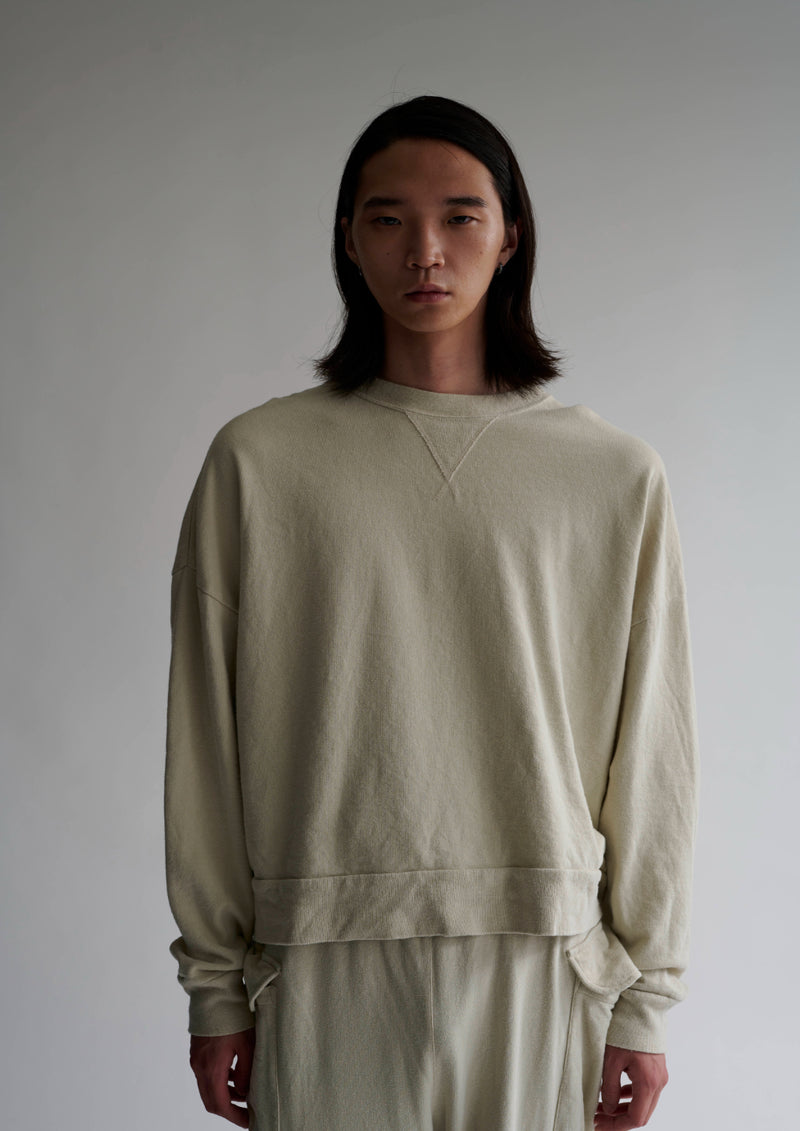 【25SS PRE ORDER】Cotton Linen Crew Sweat Shirt